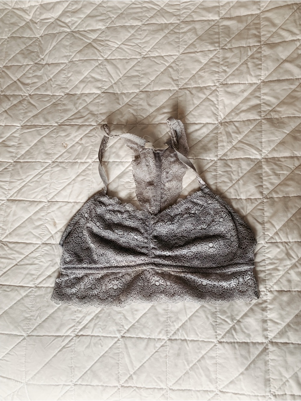 Maurices Lace Bralette - Light Gray